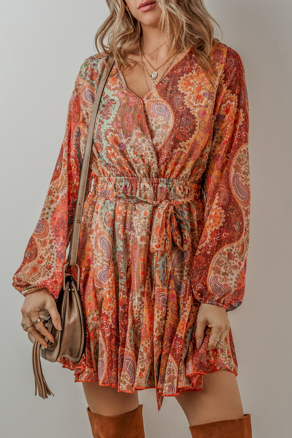 Dress with belt 