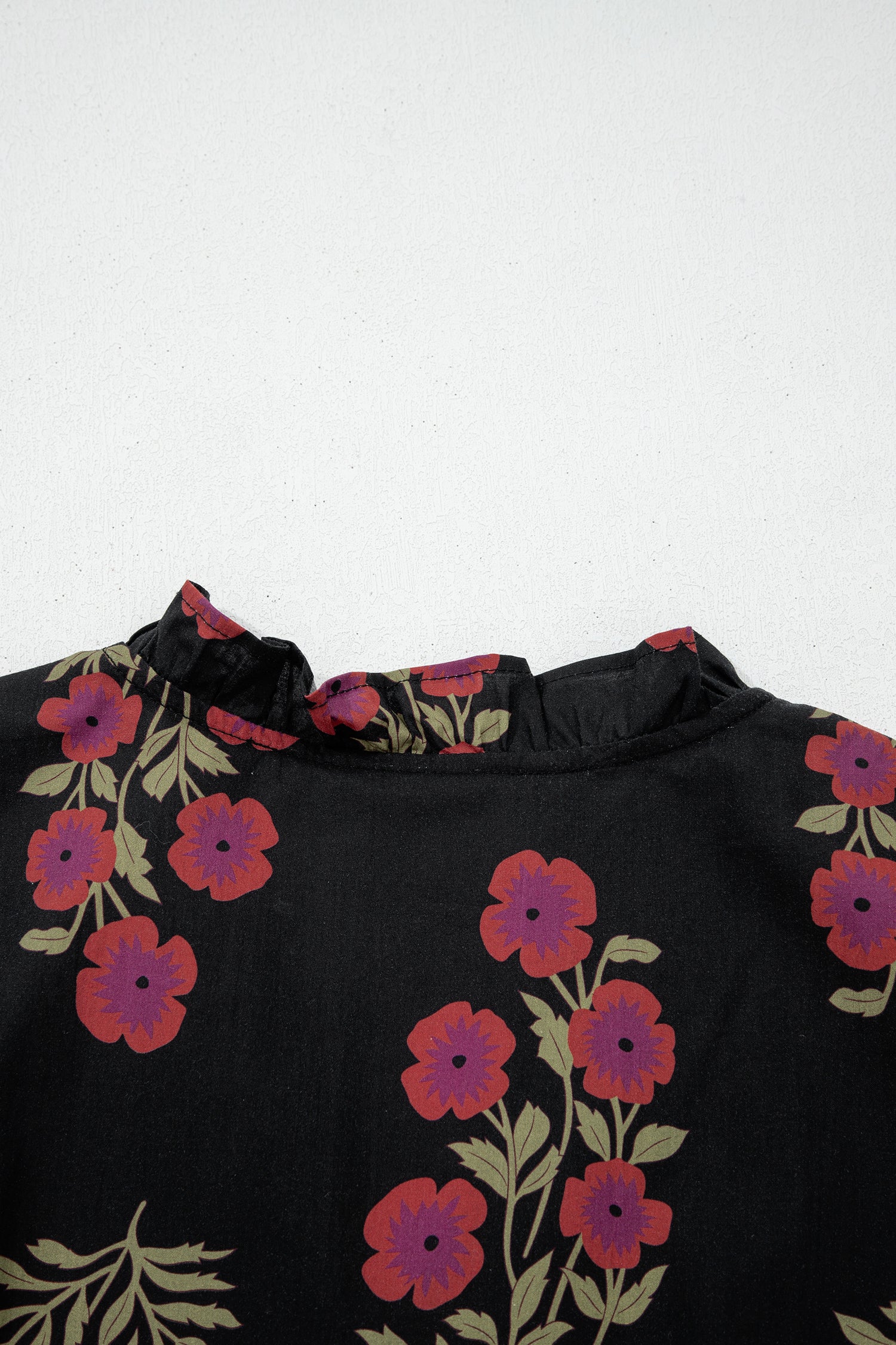 Памучна рокля с принт на цветя