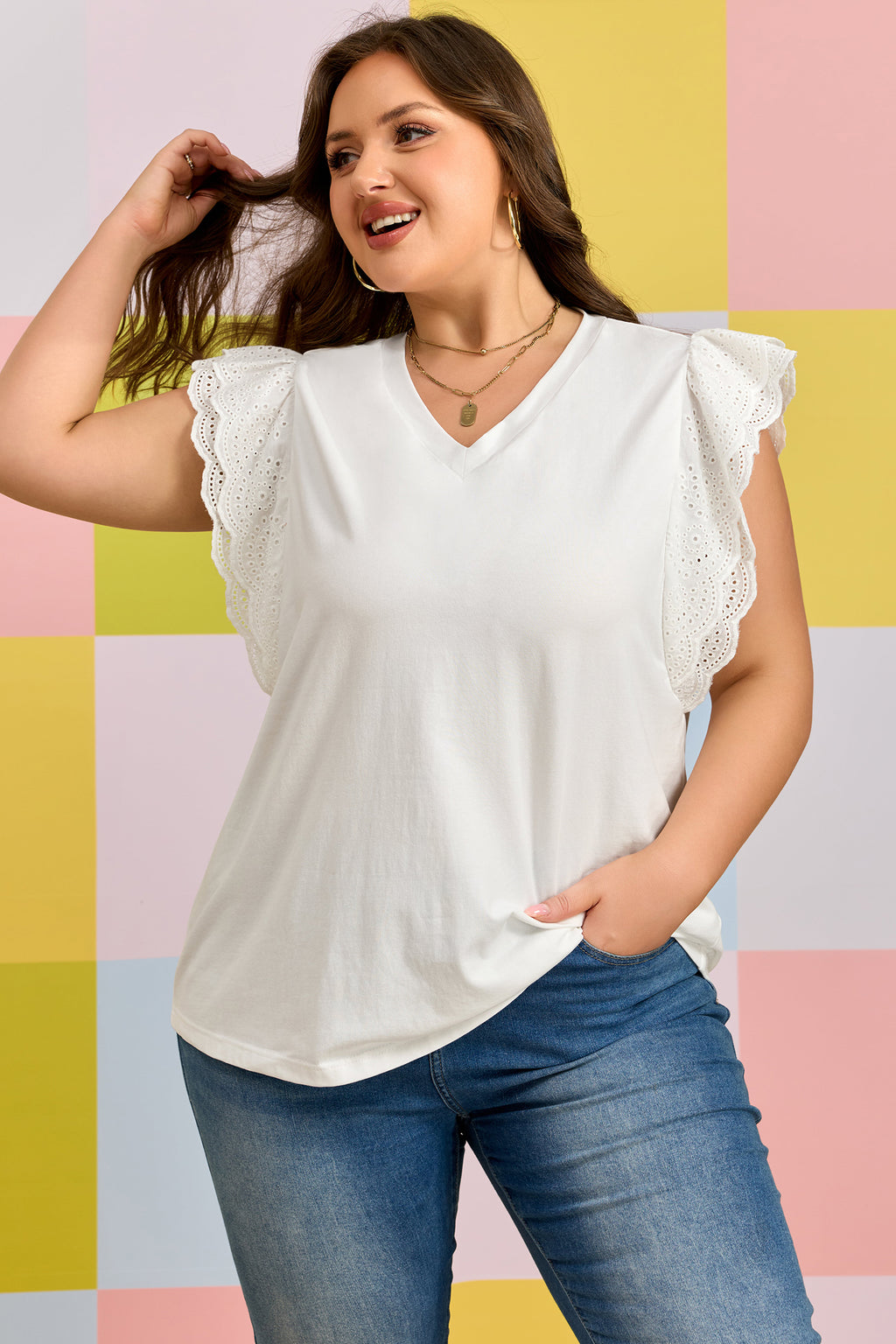 Plus size блуза с комфортна кройка