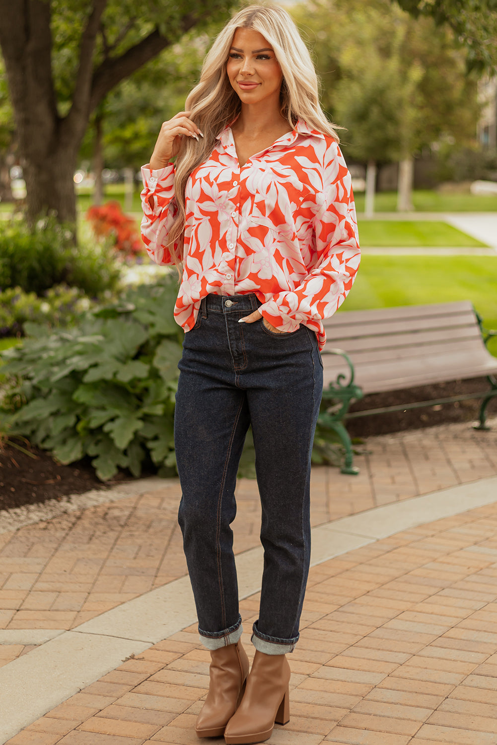 Риза с ботанически принт