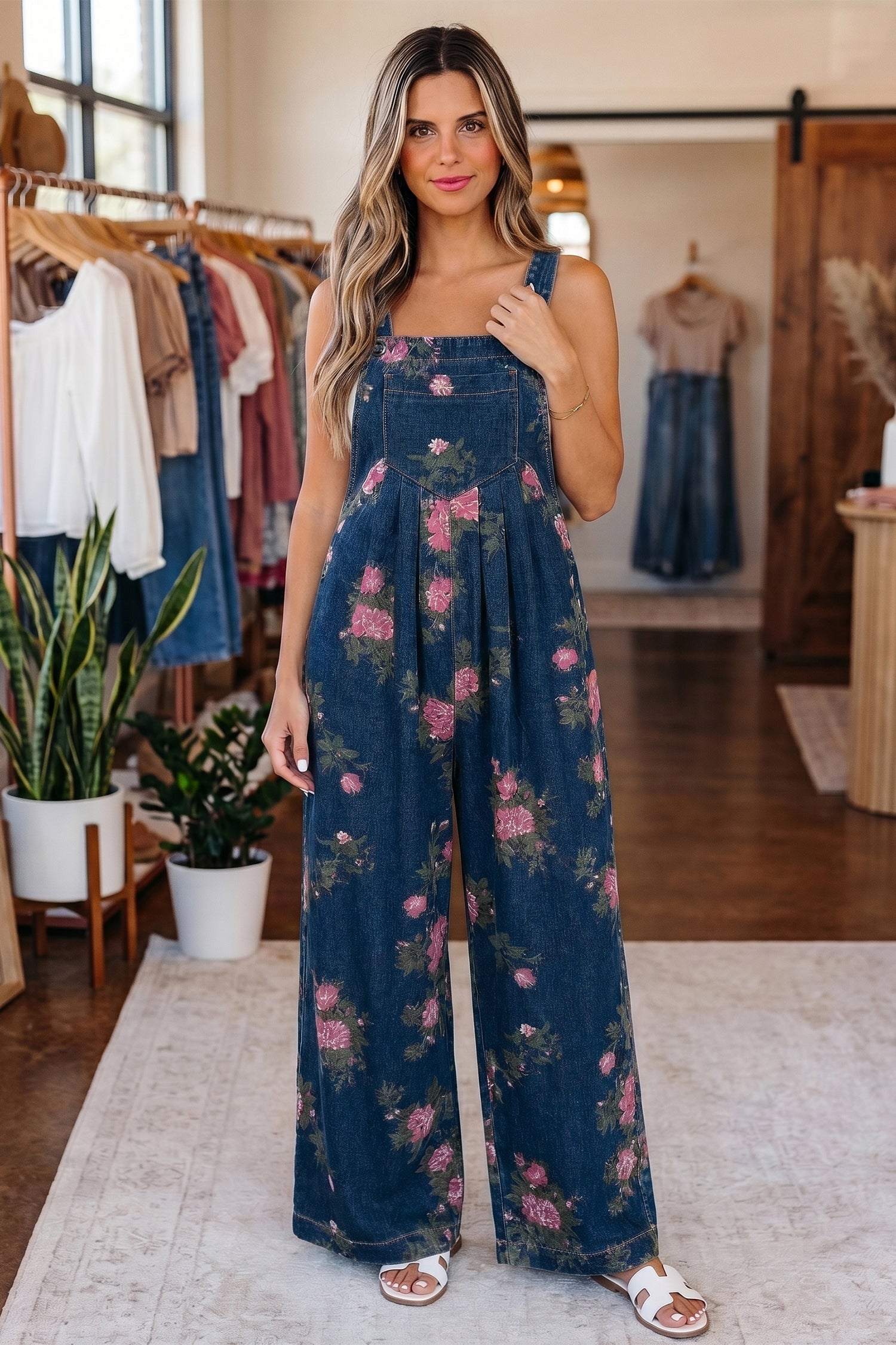 Дамски wide leg гащеризон