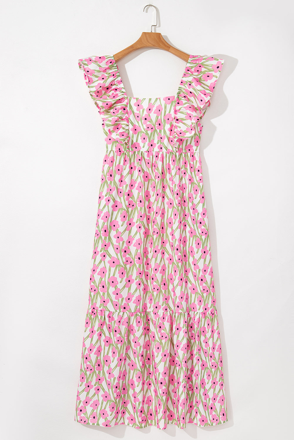 Long dress with floral print 