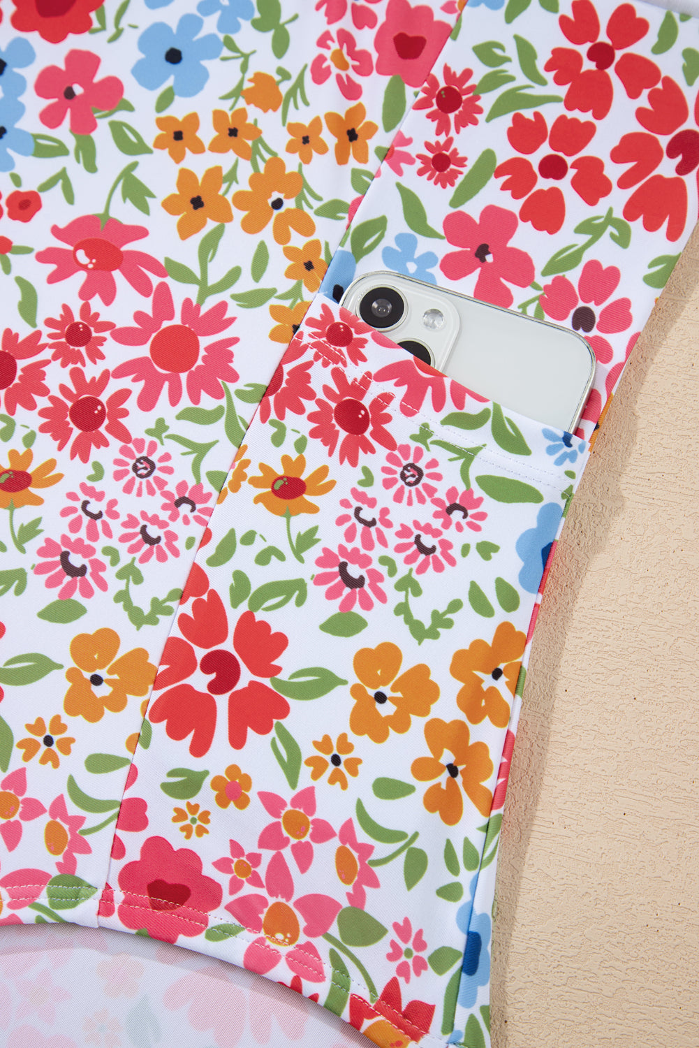 Floral print swim dress 