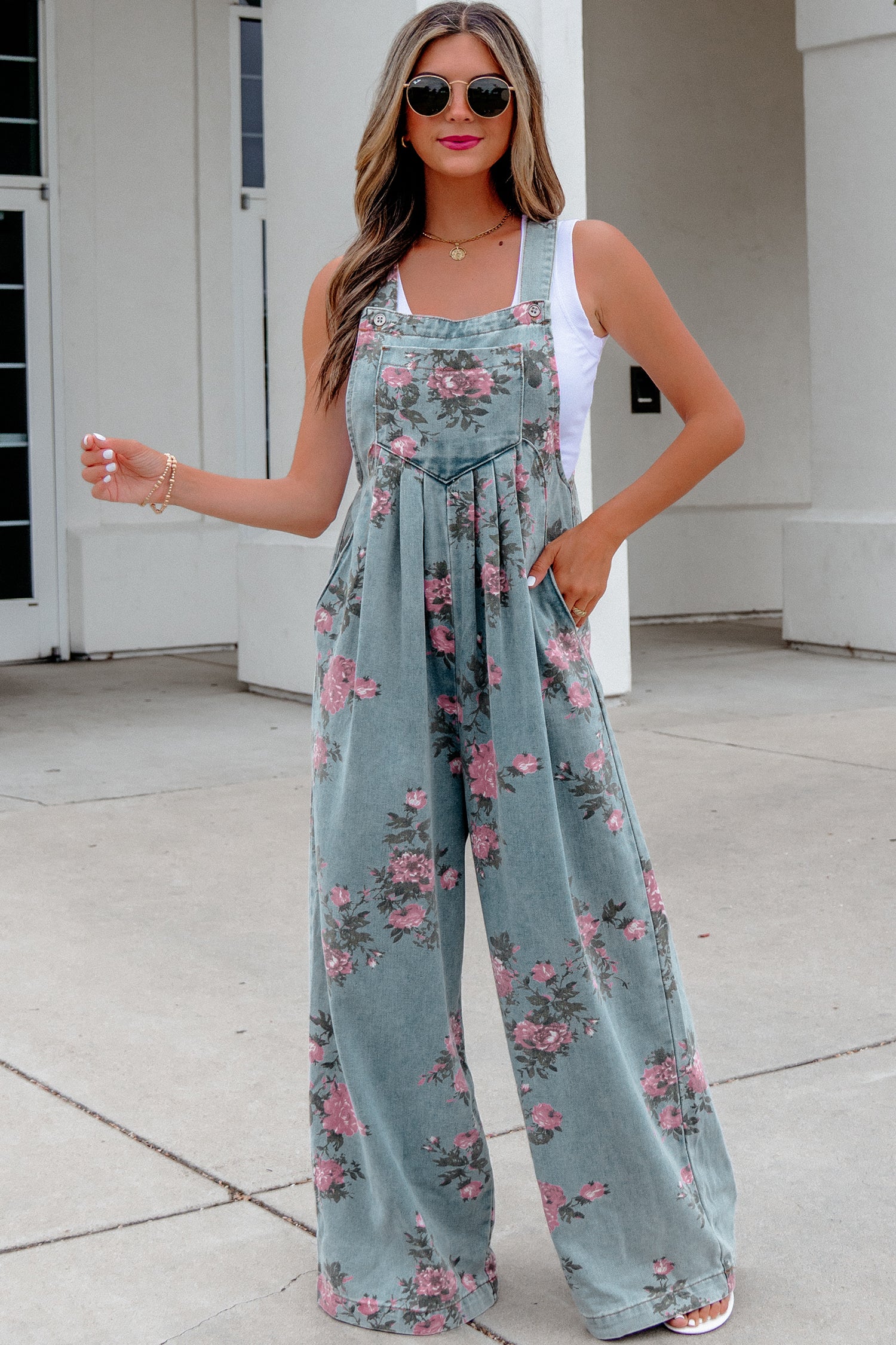 Long denim jumpsuit 