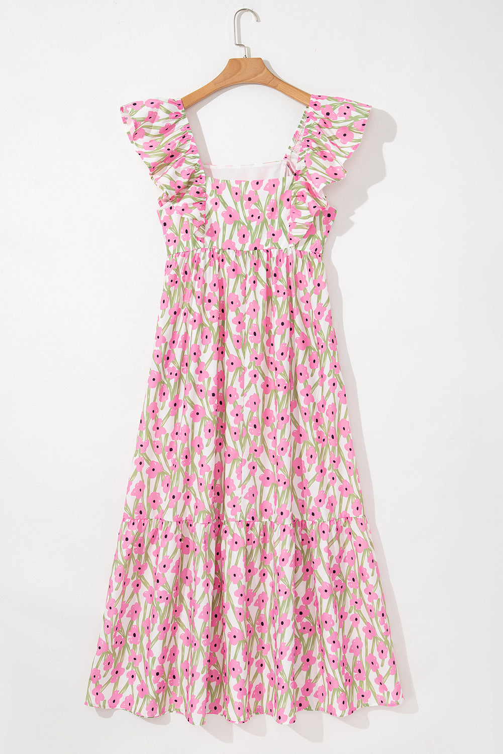 Long dress with floral print 