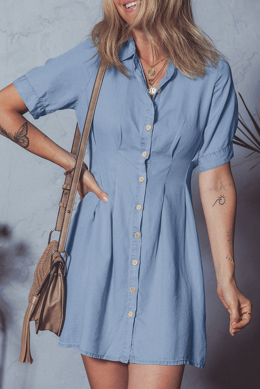 Denim shirt dress 