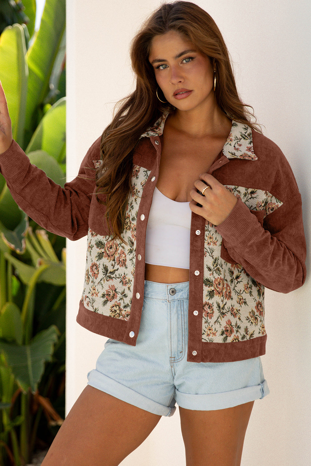 Floral print jacket 