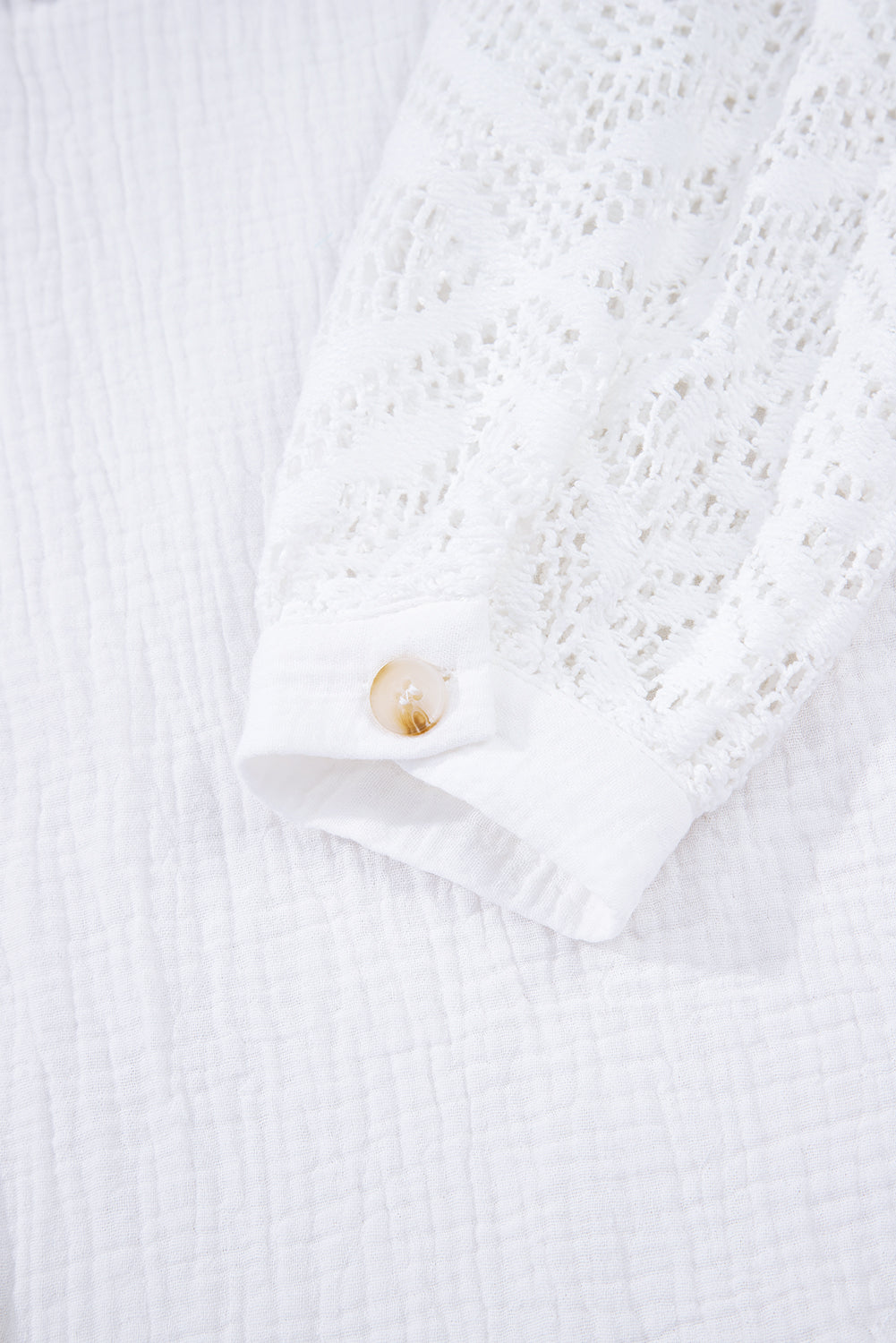 Cotton shirt with embroidered sleeves 