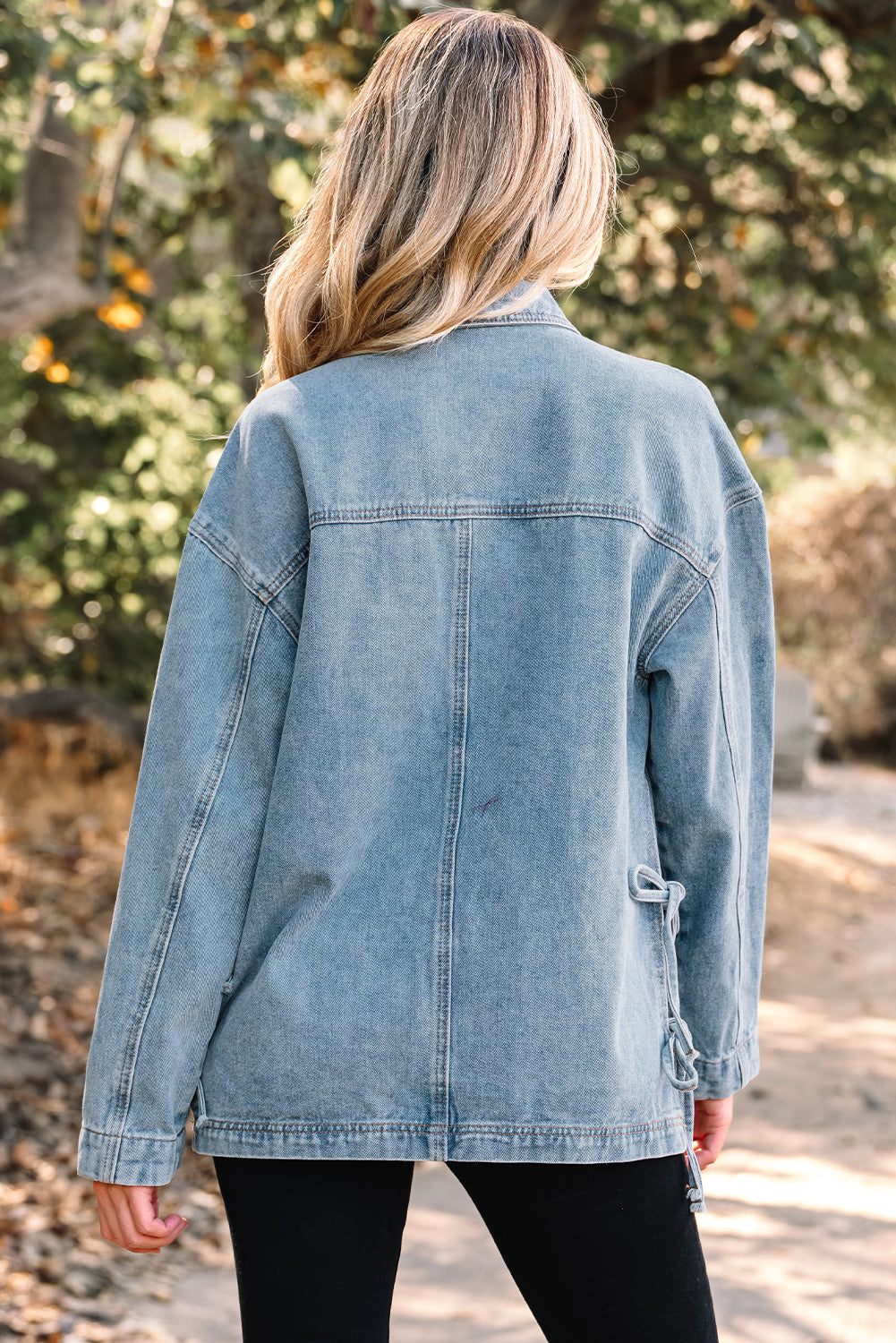 Denim jacket in blue, boyfriend style 
