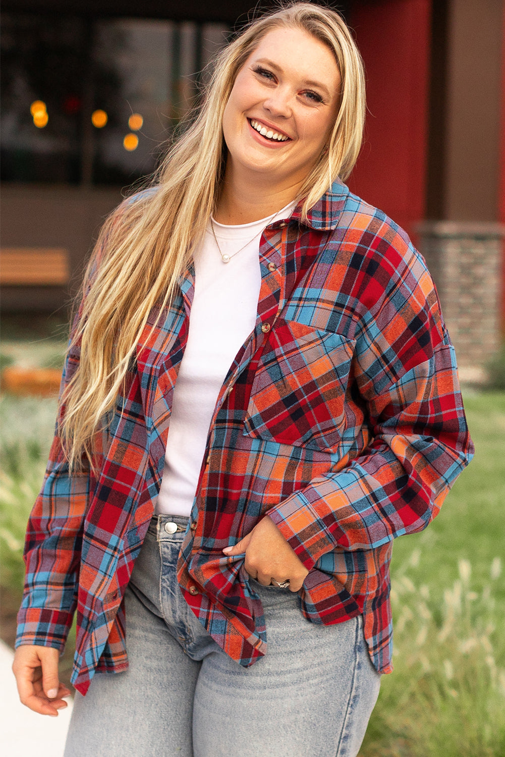 Cotton plaid shirt 