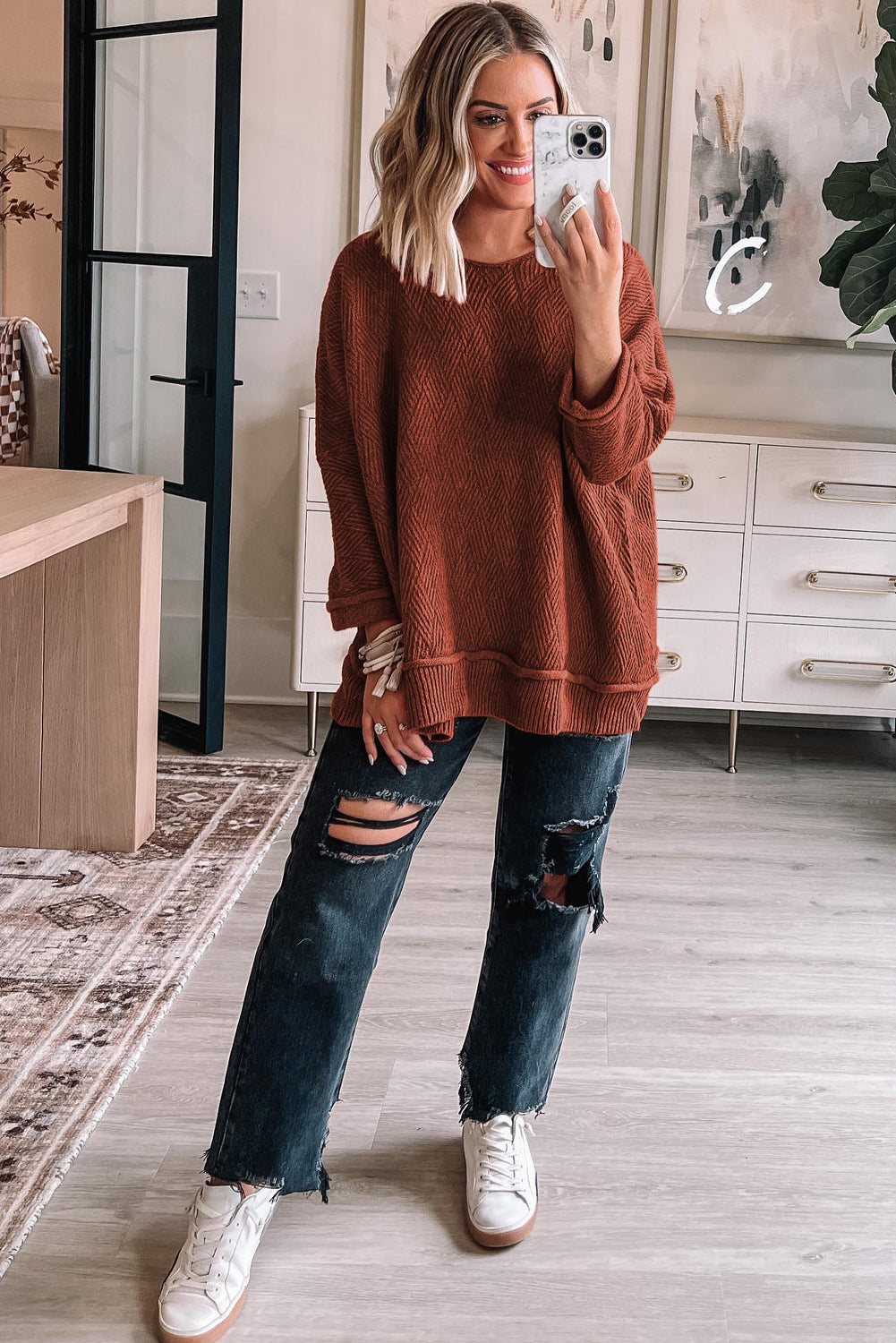 Textured sweater 