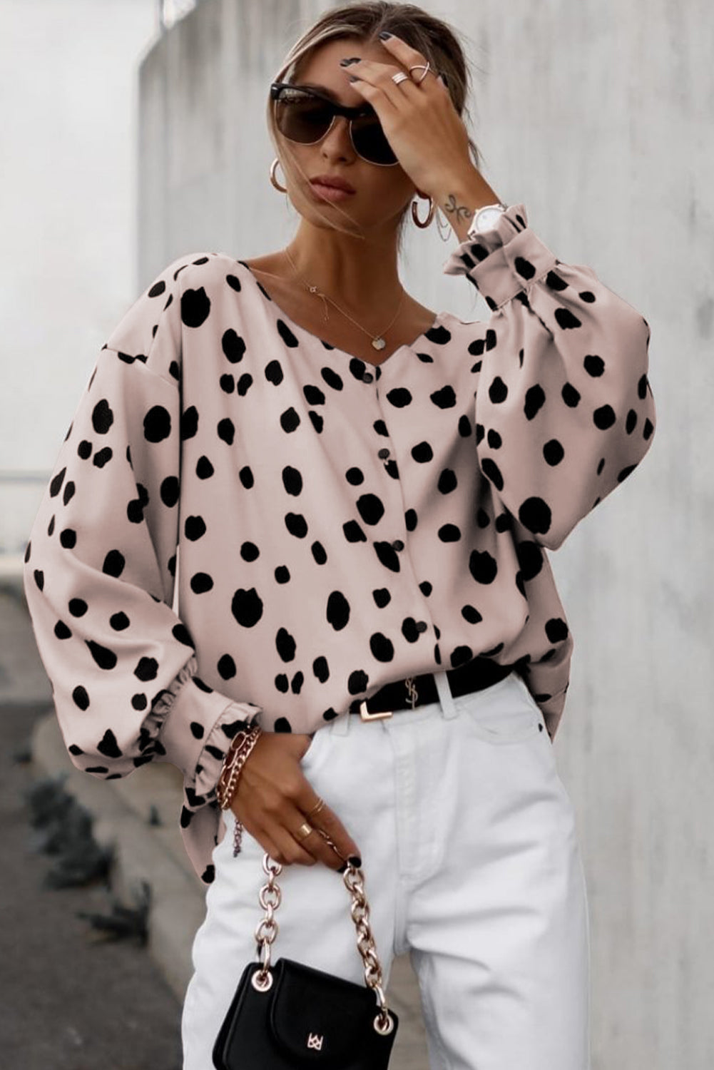 Dot print shirt 
