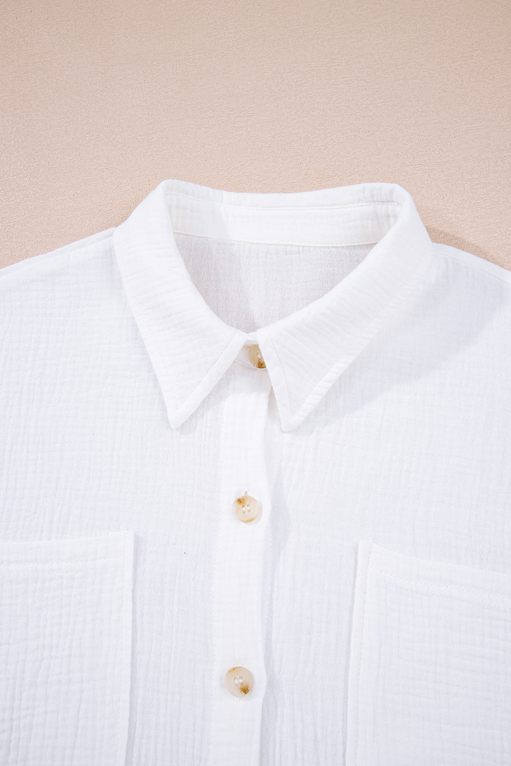 Cotton shirt with embroidered sleeves 