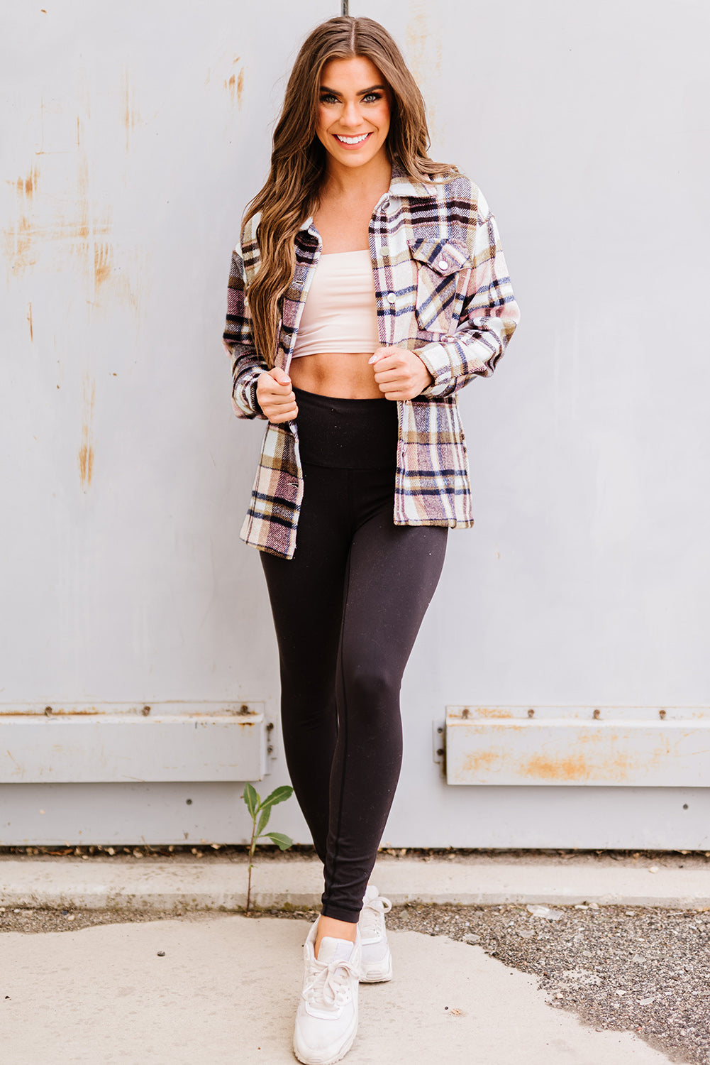 Plaid shacket shirt 
