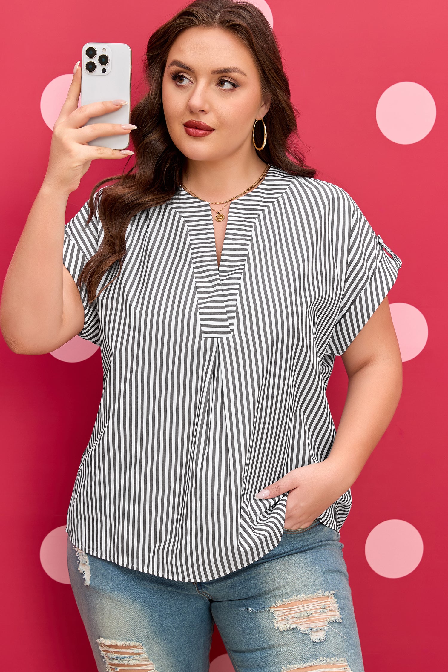 Стилна plus size блуза за ежедневие