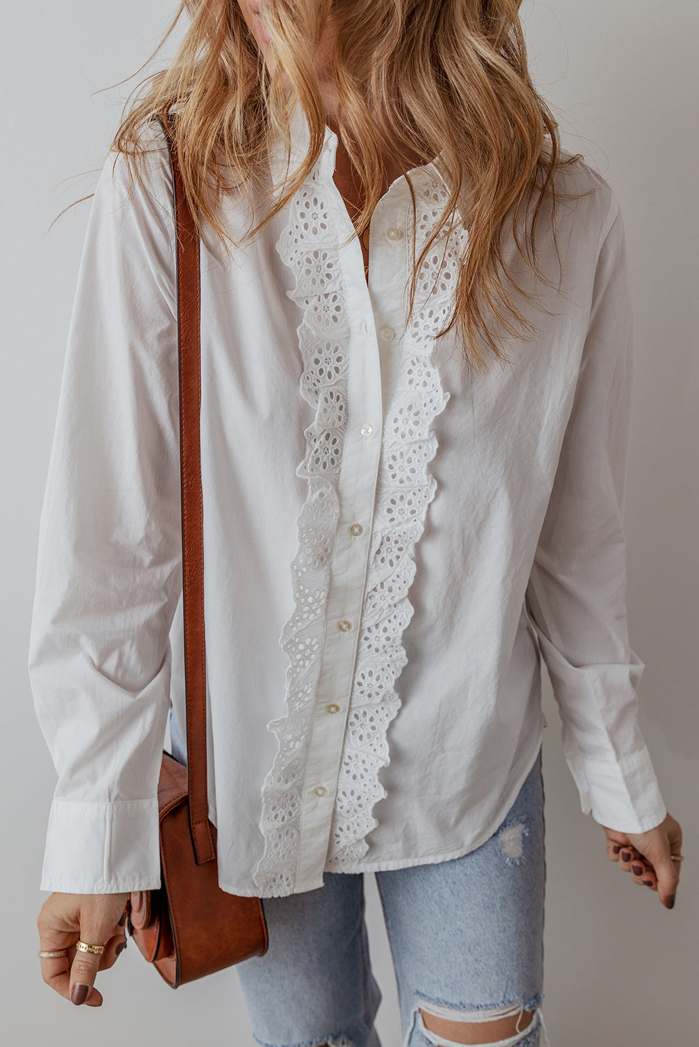 Cotton shirt with embroidery 