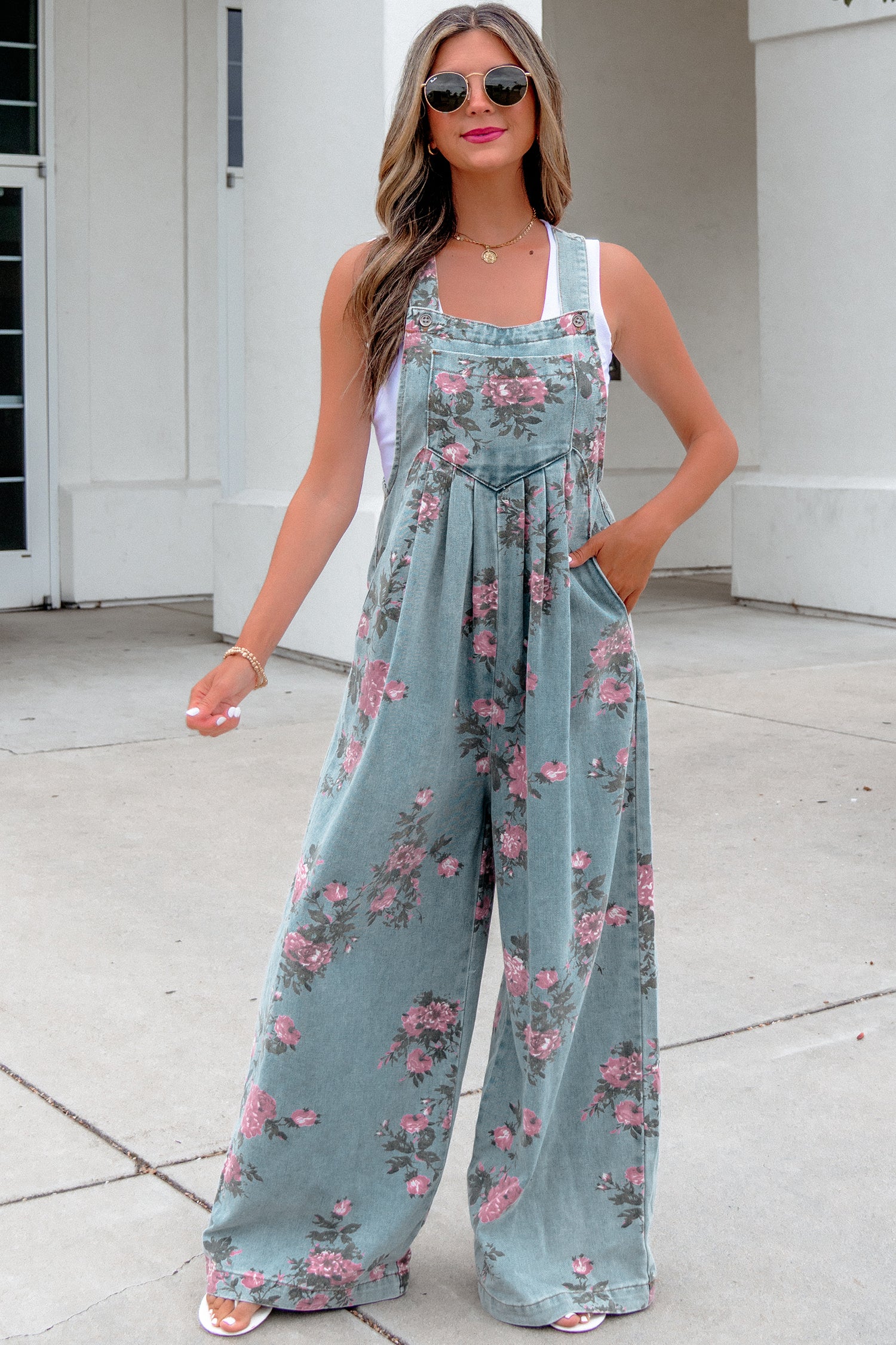 Long denim jumpsuit 