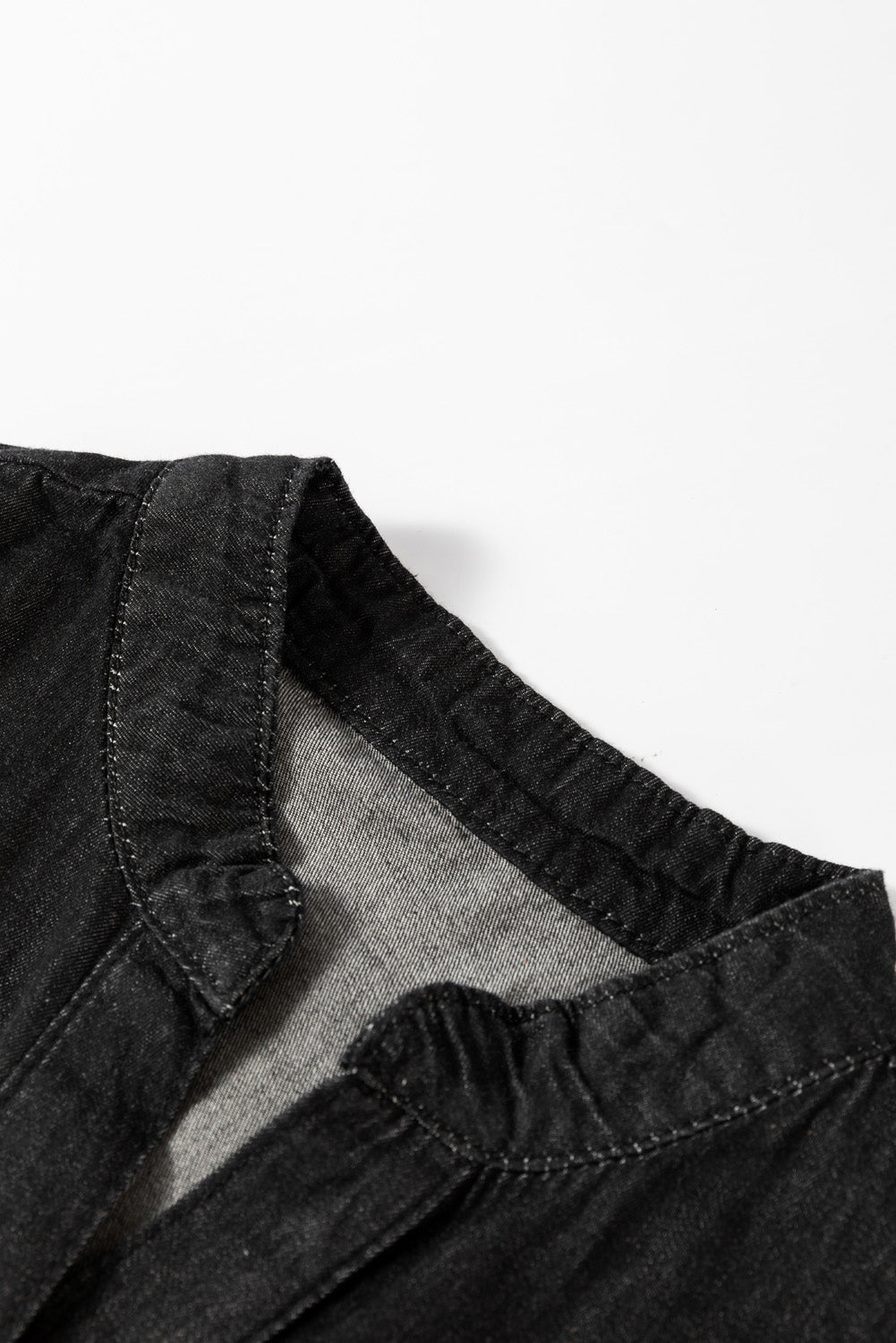 Свободна дънкова рокля с 3/4 ръкав