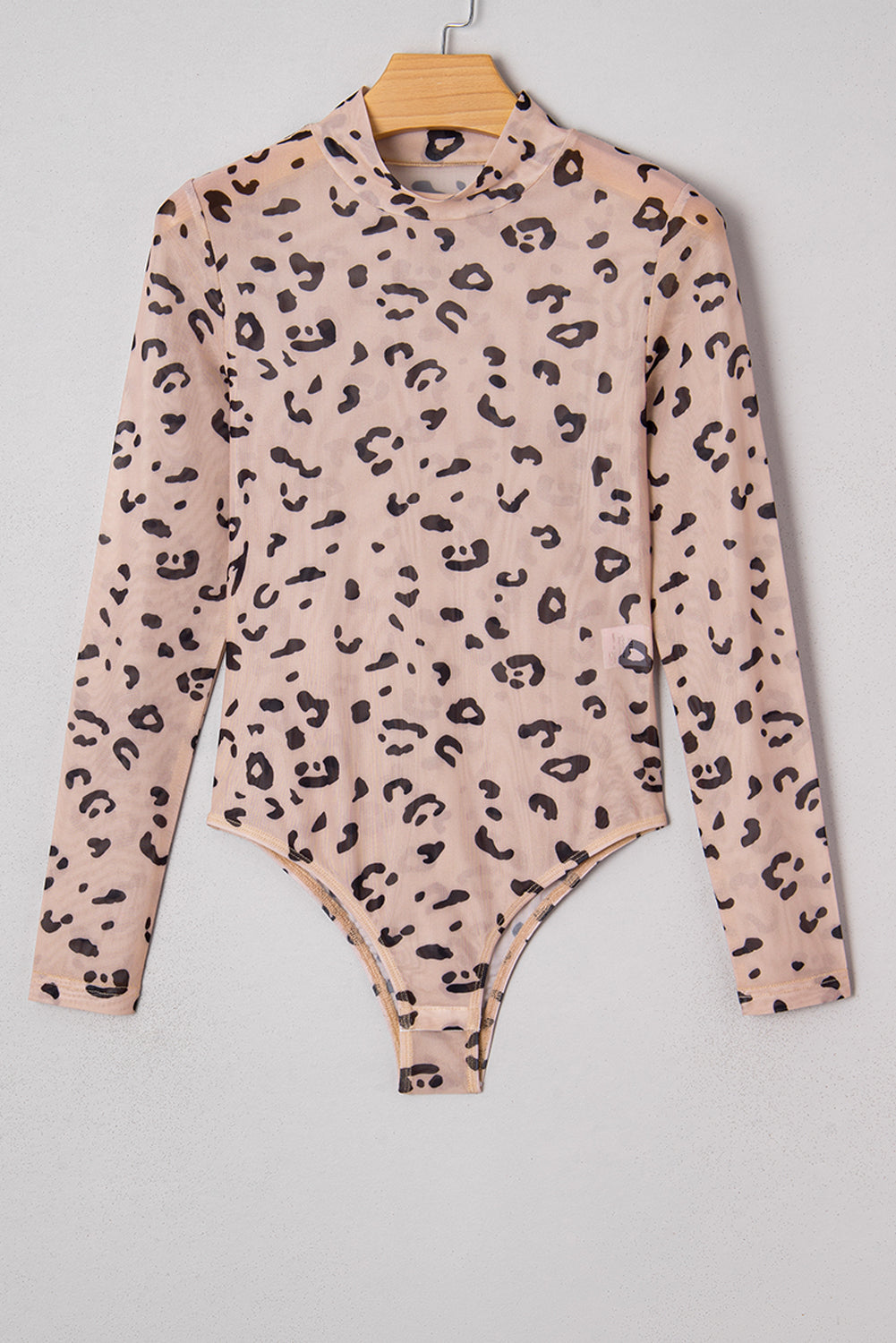 Leopard print mesh bodysuit 