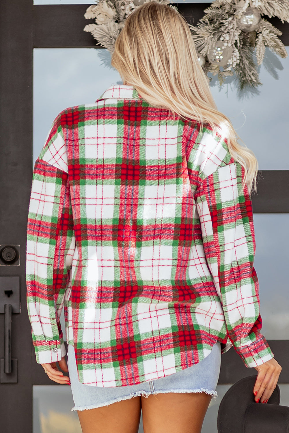 Plaid shacket shirt 