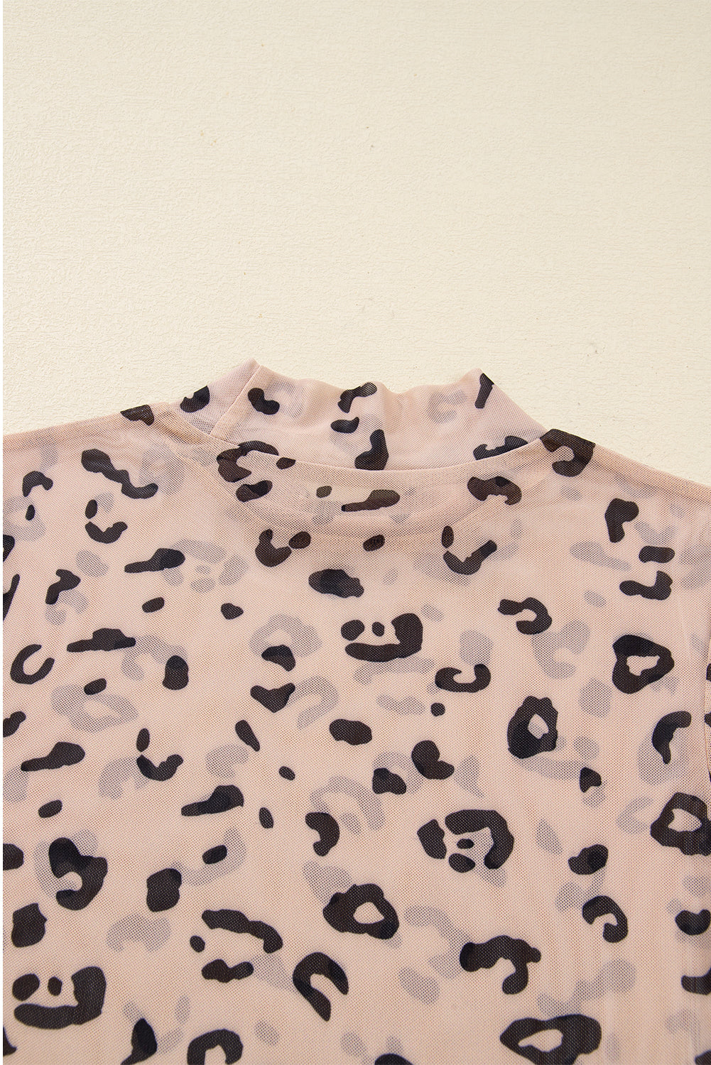 Leopard print mesh bodysuit 