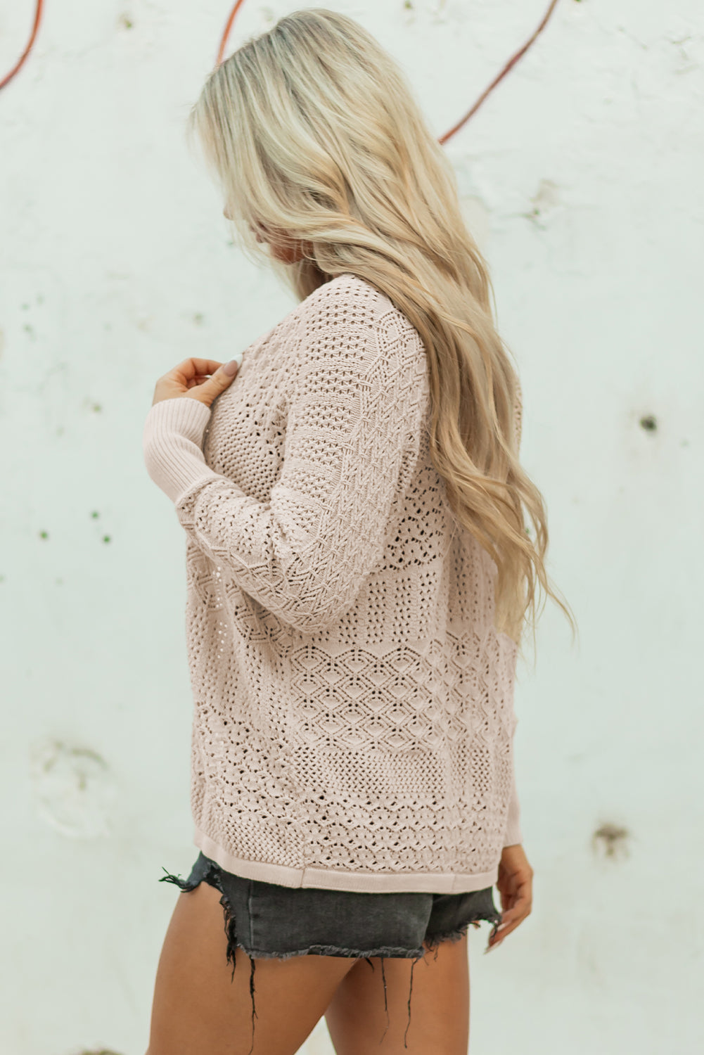 Openwork cardigan 