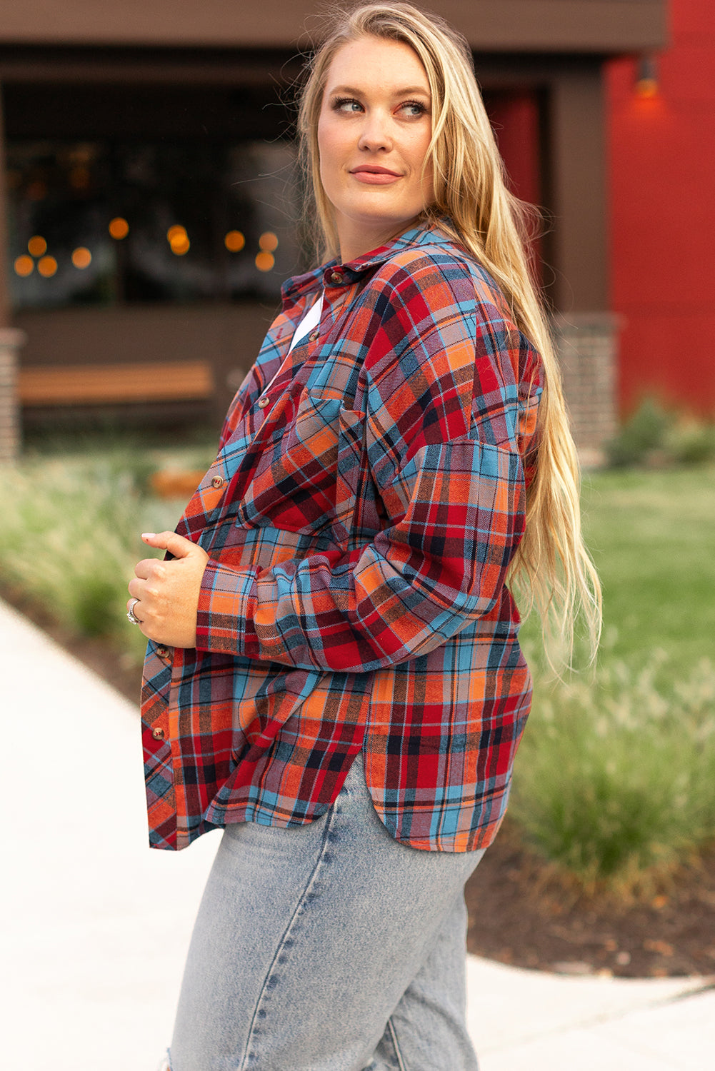 Cotton plaid shirt 