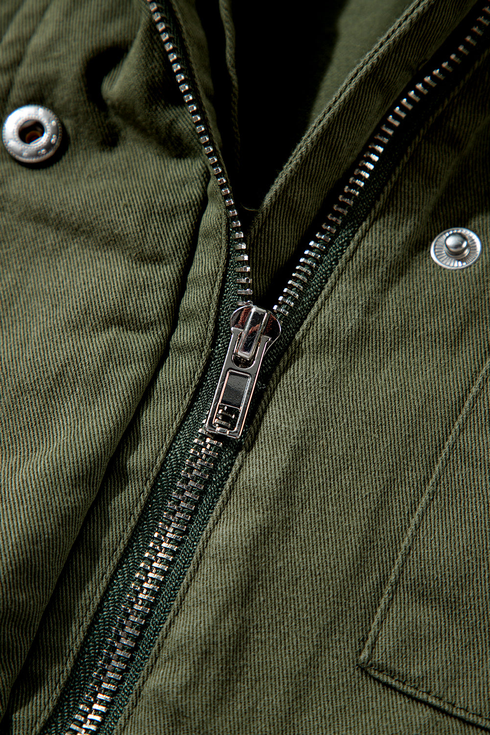Cotton jacket with zip and buttons 