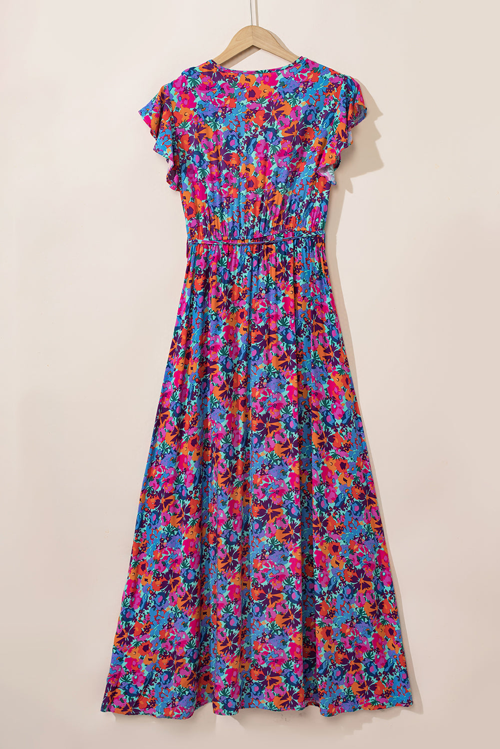 Long dress with floral print 