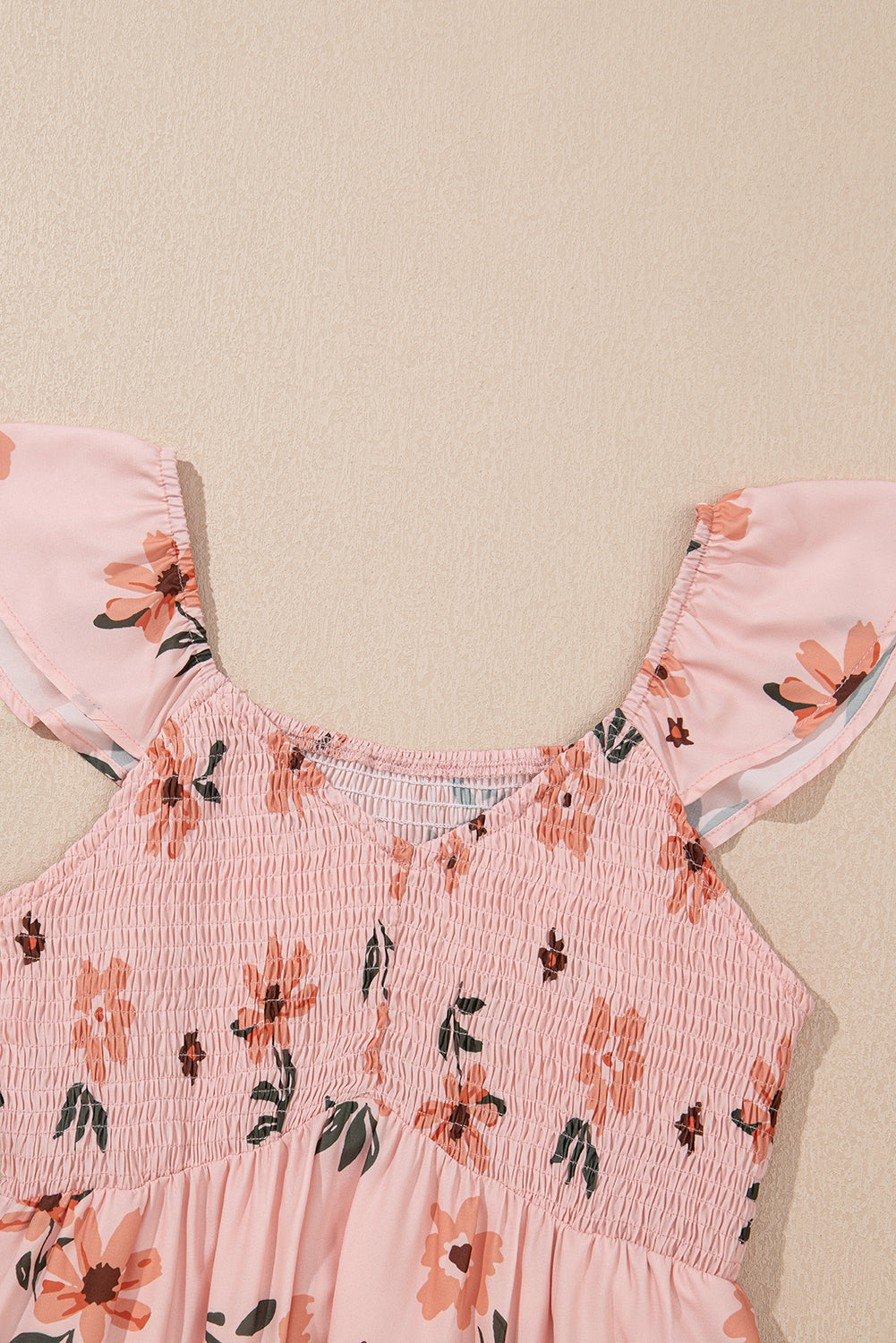 Long dress with floral print 