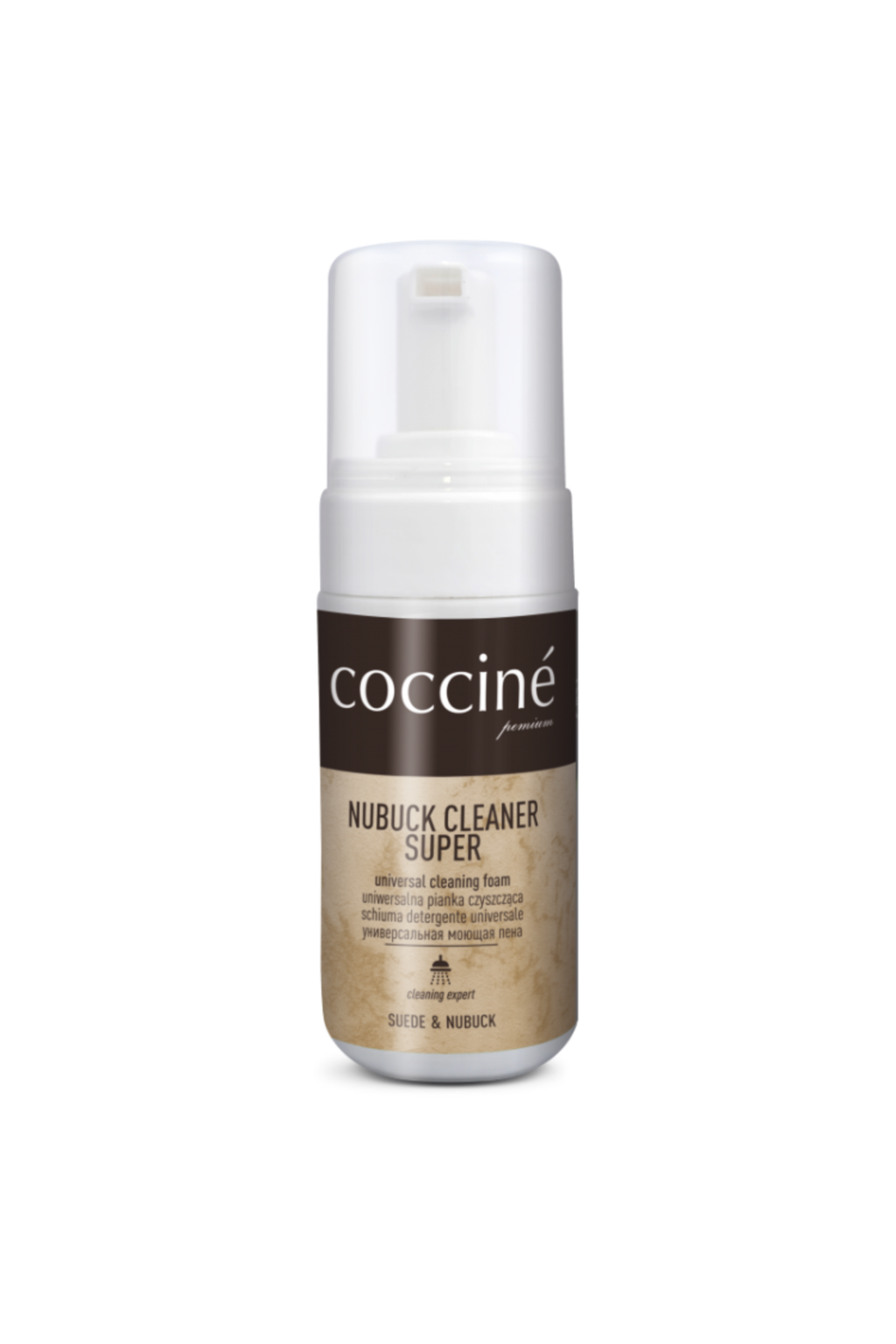 Coccine Nubuck Cleaner Super: Ефективна почистваща пяна, специално разработена за велур и набук.