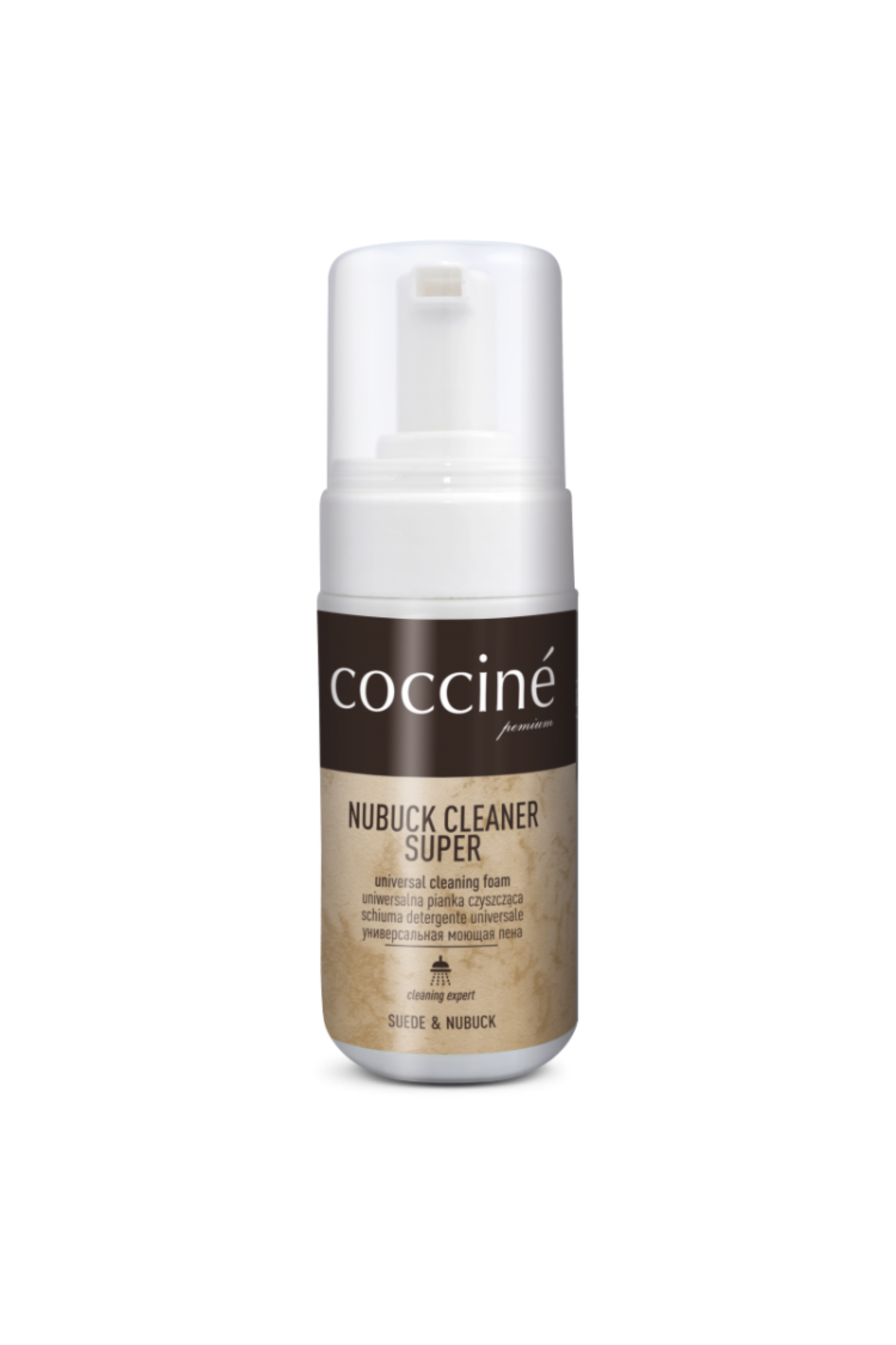 Coccine Nubuck Cleaner Super: Ефективна почистваща пяна, специално разработена за велур и набук.