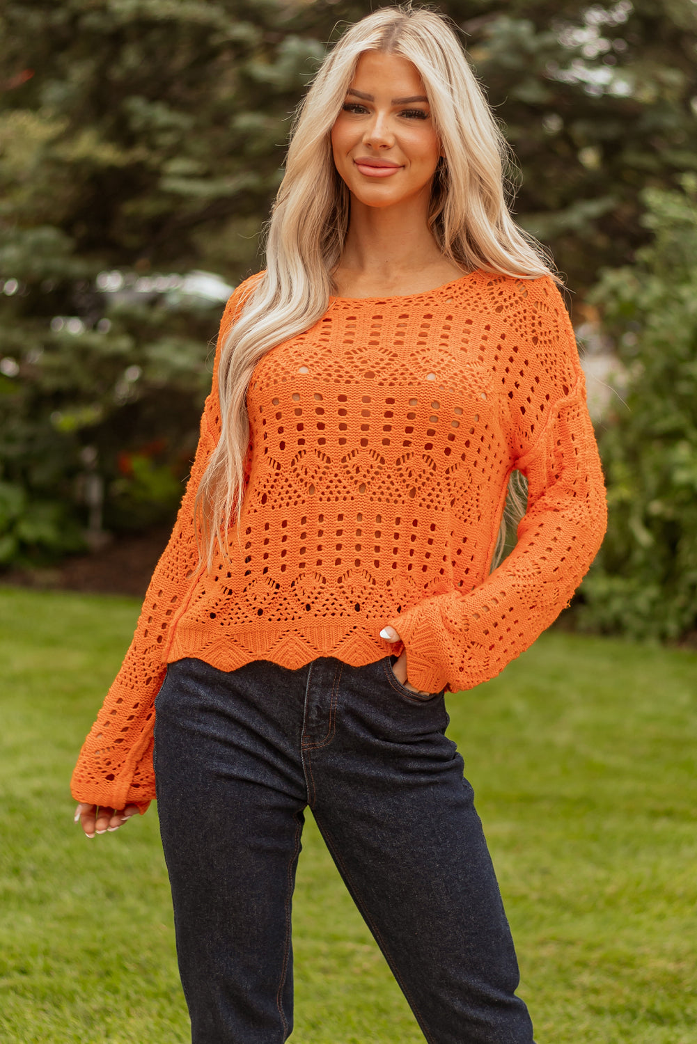 Open-knit sweater 