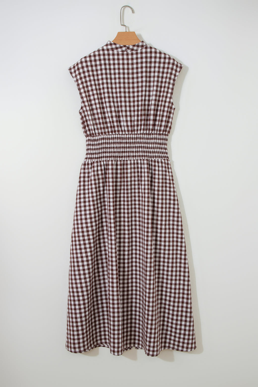 Checkered dress with zipper 
