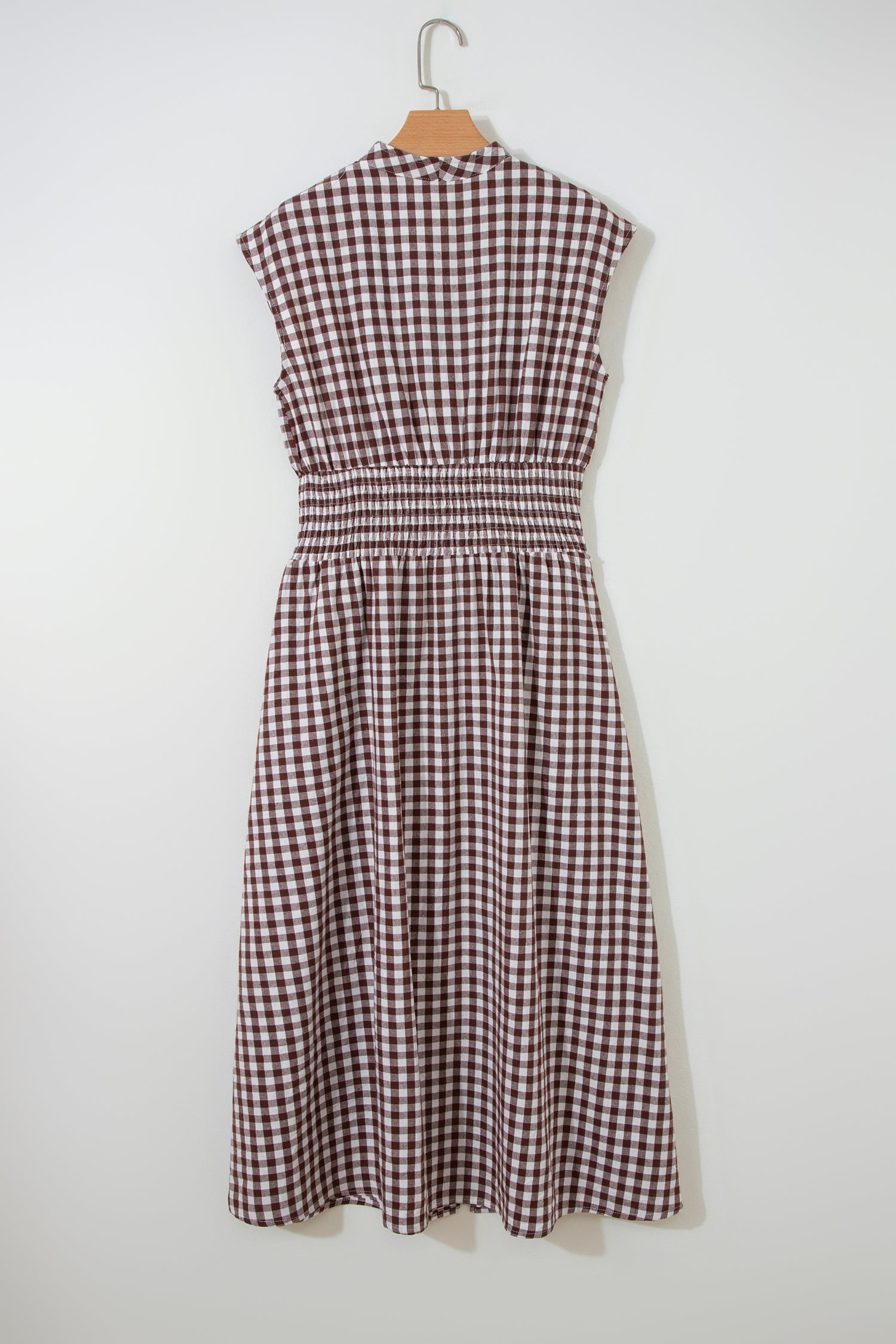 Checkered dress with zipper 