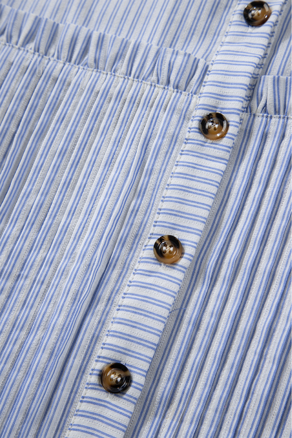 Striped cotton long-sleeved shirt 