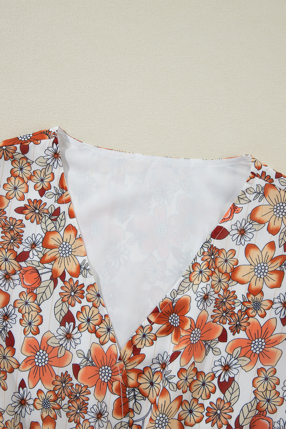 Long dress with floral print 