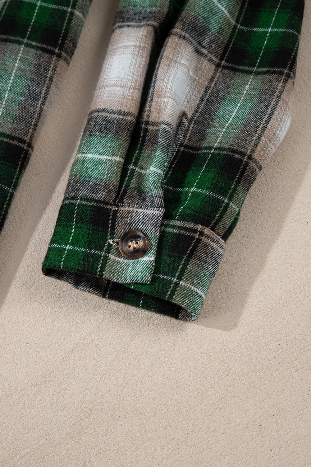 Checked shacket shirt with hood 