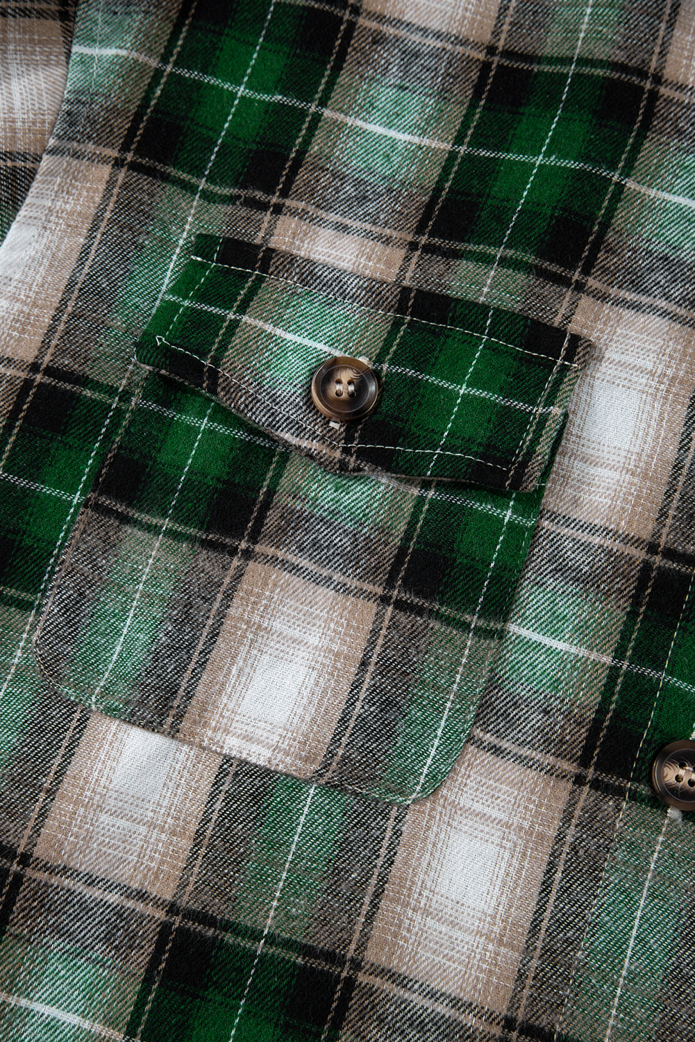 Checked shacket shirt with hood 