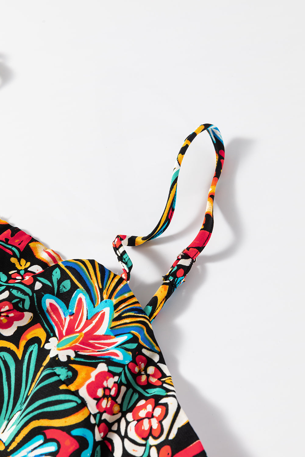 Long dress with floral print 