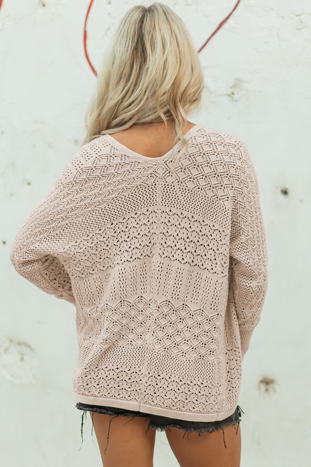 Openwork cardigan 