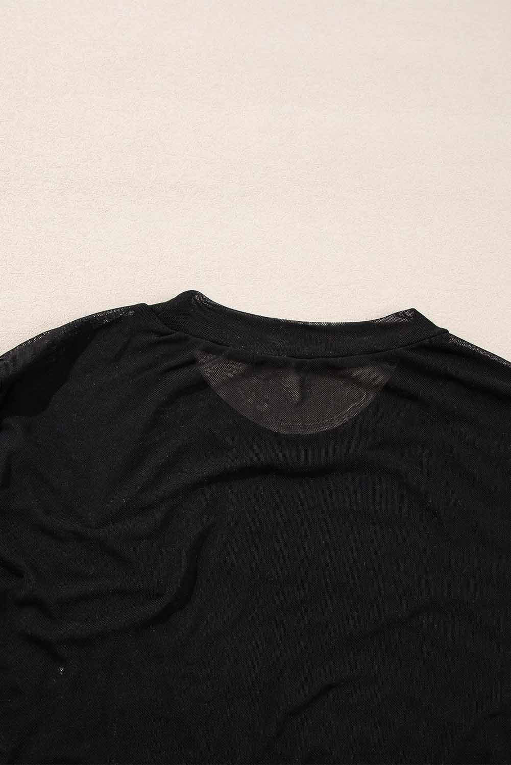 Мрежесто боди с дълъг ръкав