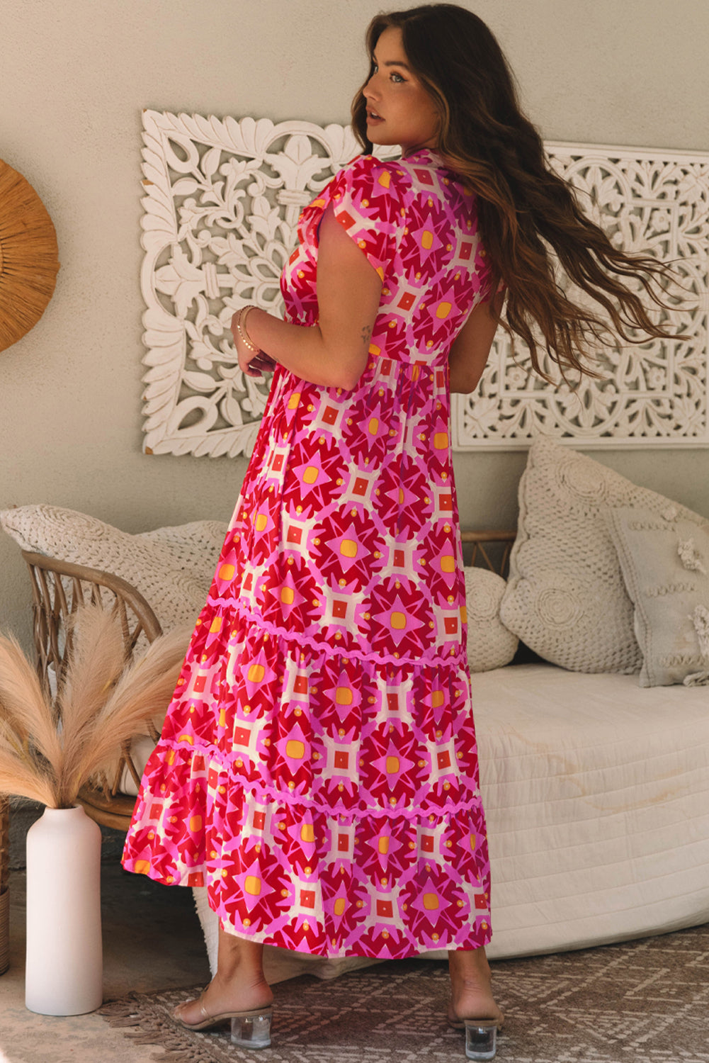 Long dress with print 