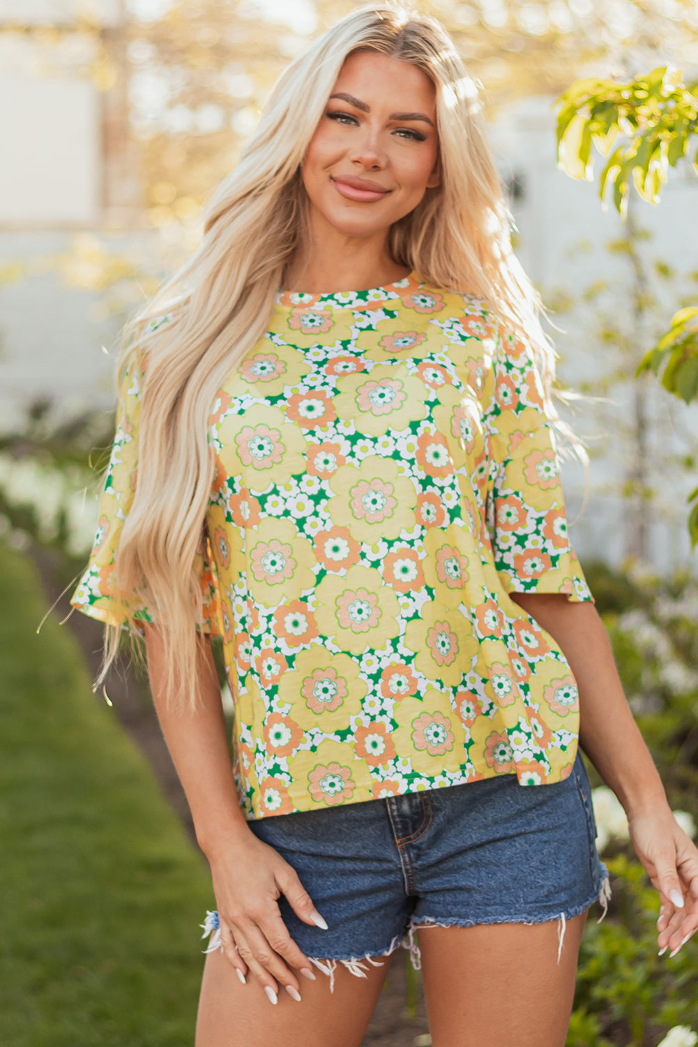 T-shirt with floral print 