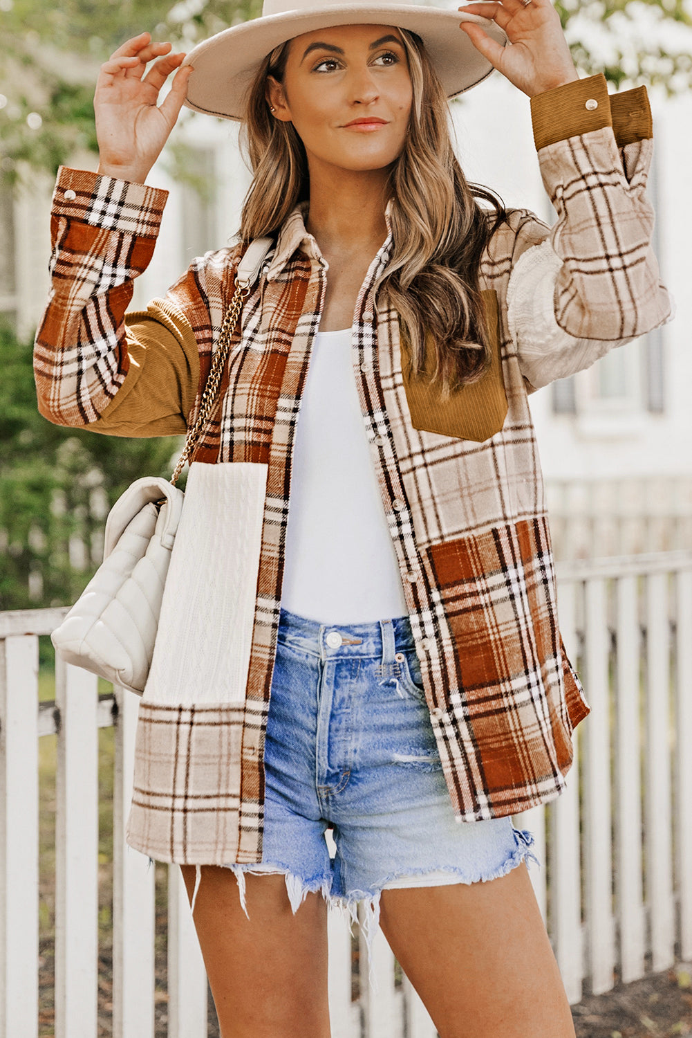 Plaid shacket shirt 