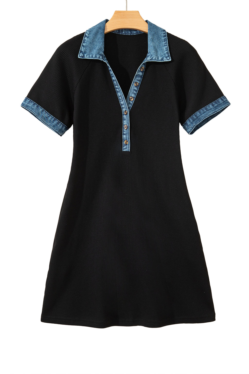 Dress with denim details