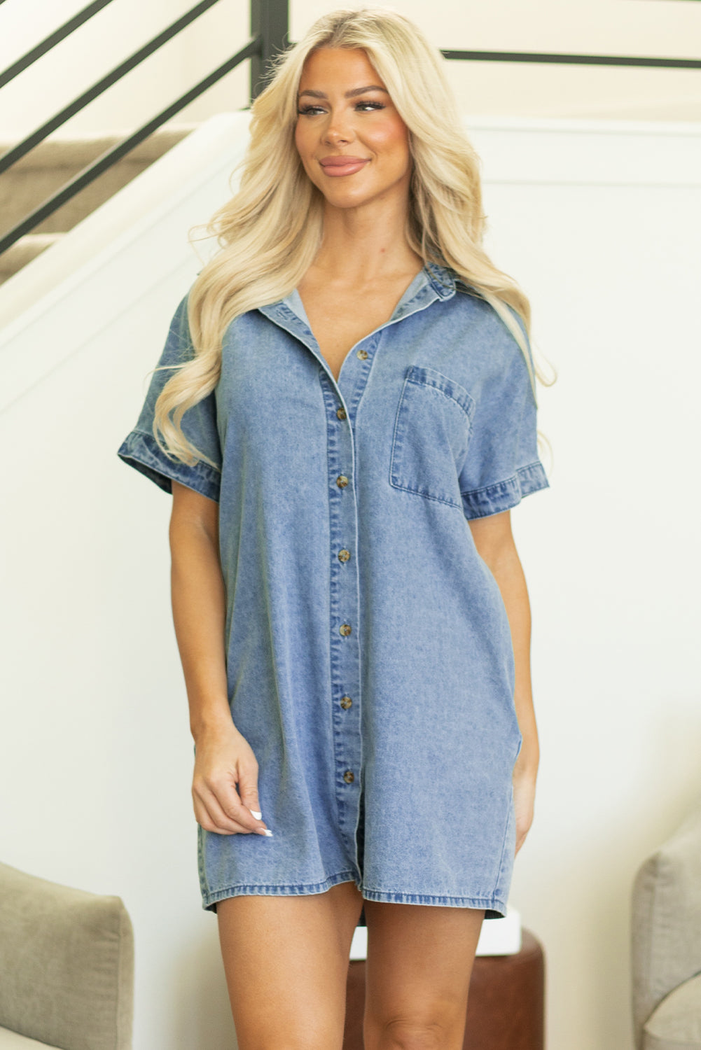 Denim shirt dress 