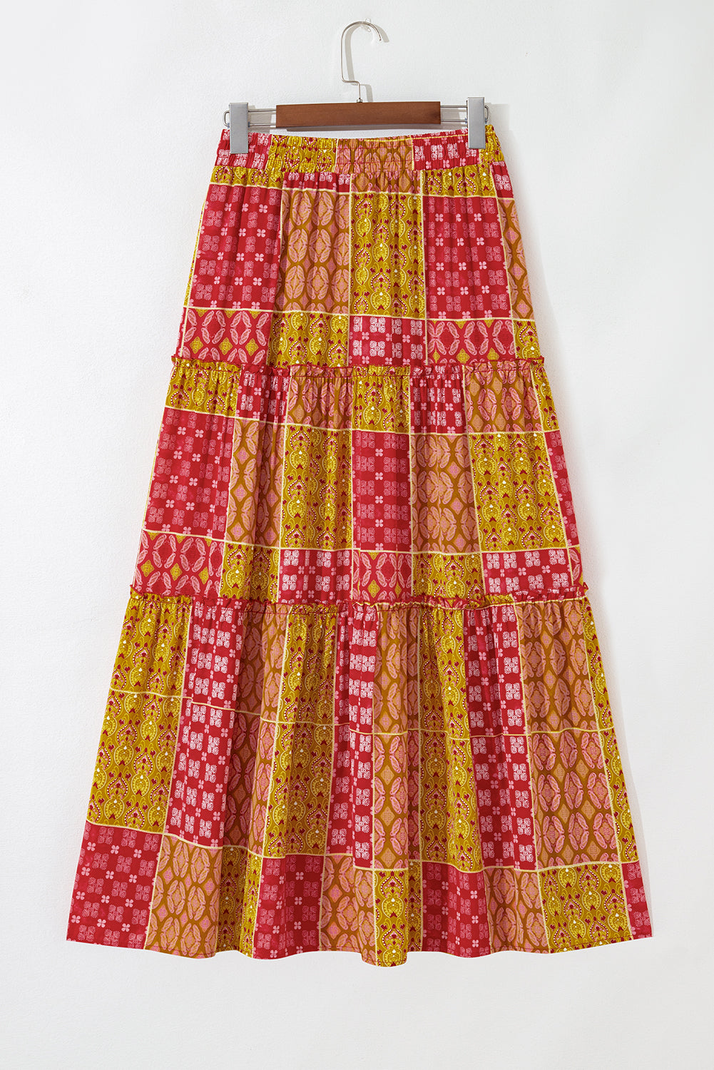 дамска пола с ластична талия и принт