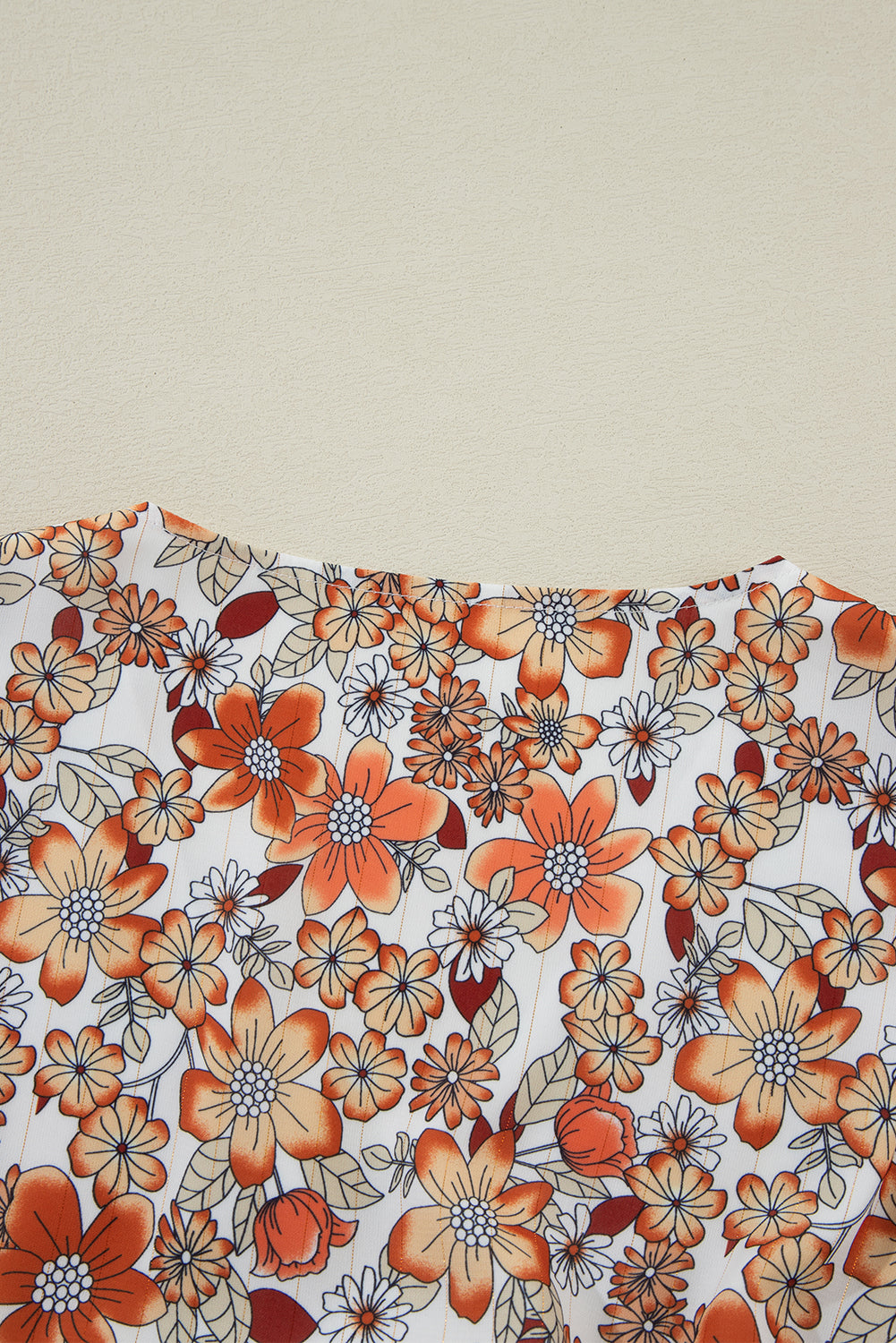 Long dress with floral print 