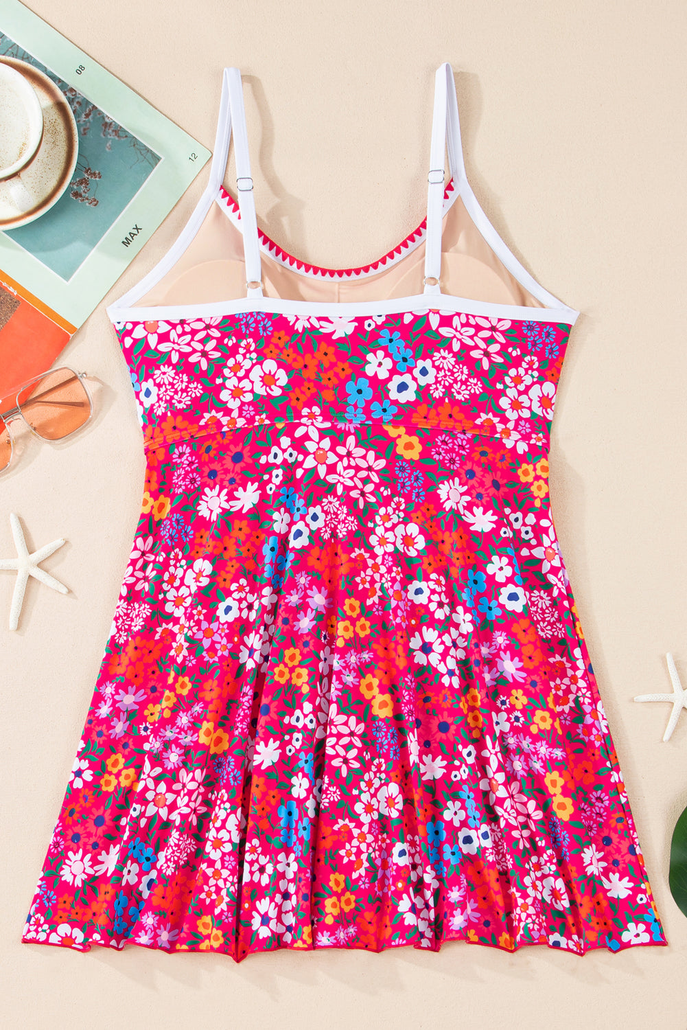 Floral print swim dress 